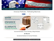 Tablet Screenshot of americanperforator.com